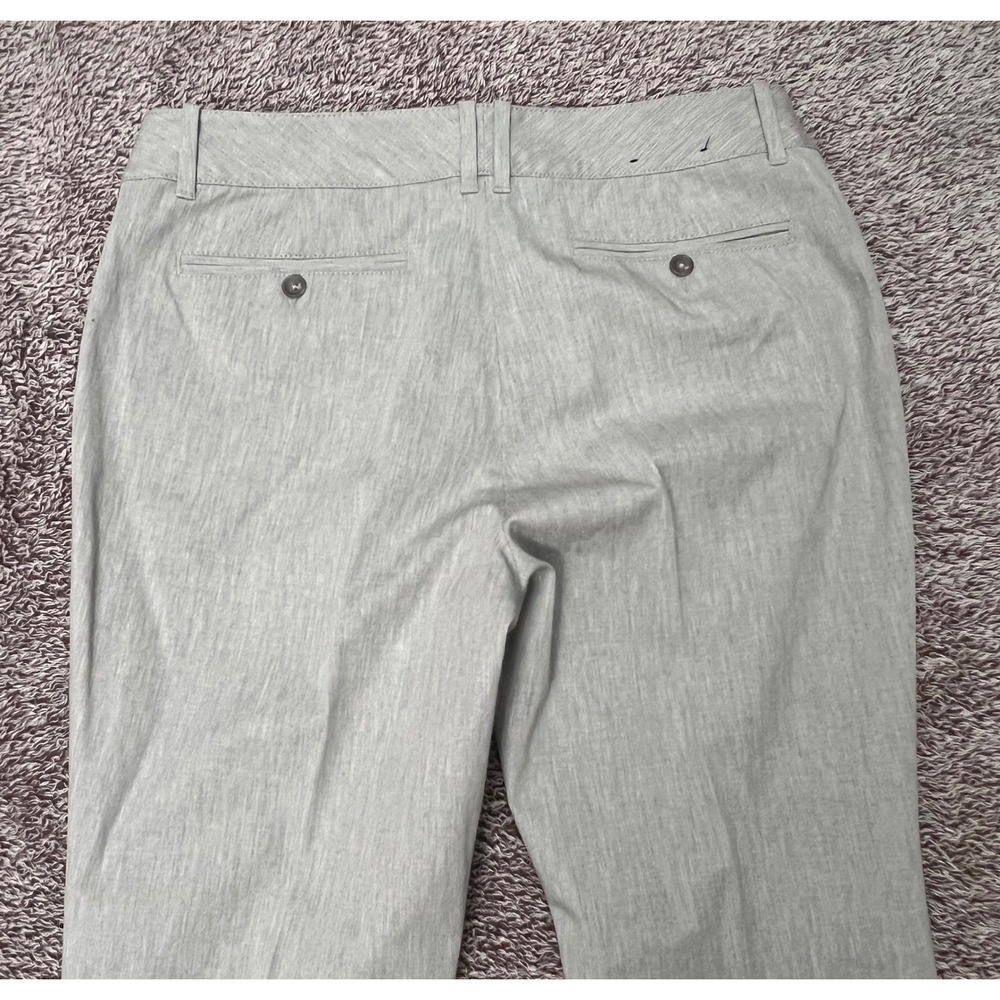 Banana Republic Contoured Fit Dress Pants Womens 12 Gray Stretch Straight Leg - Picture 8 of 13